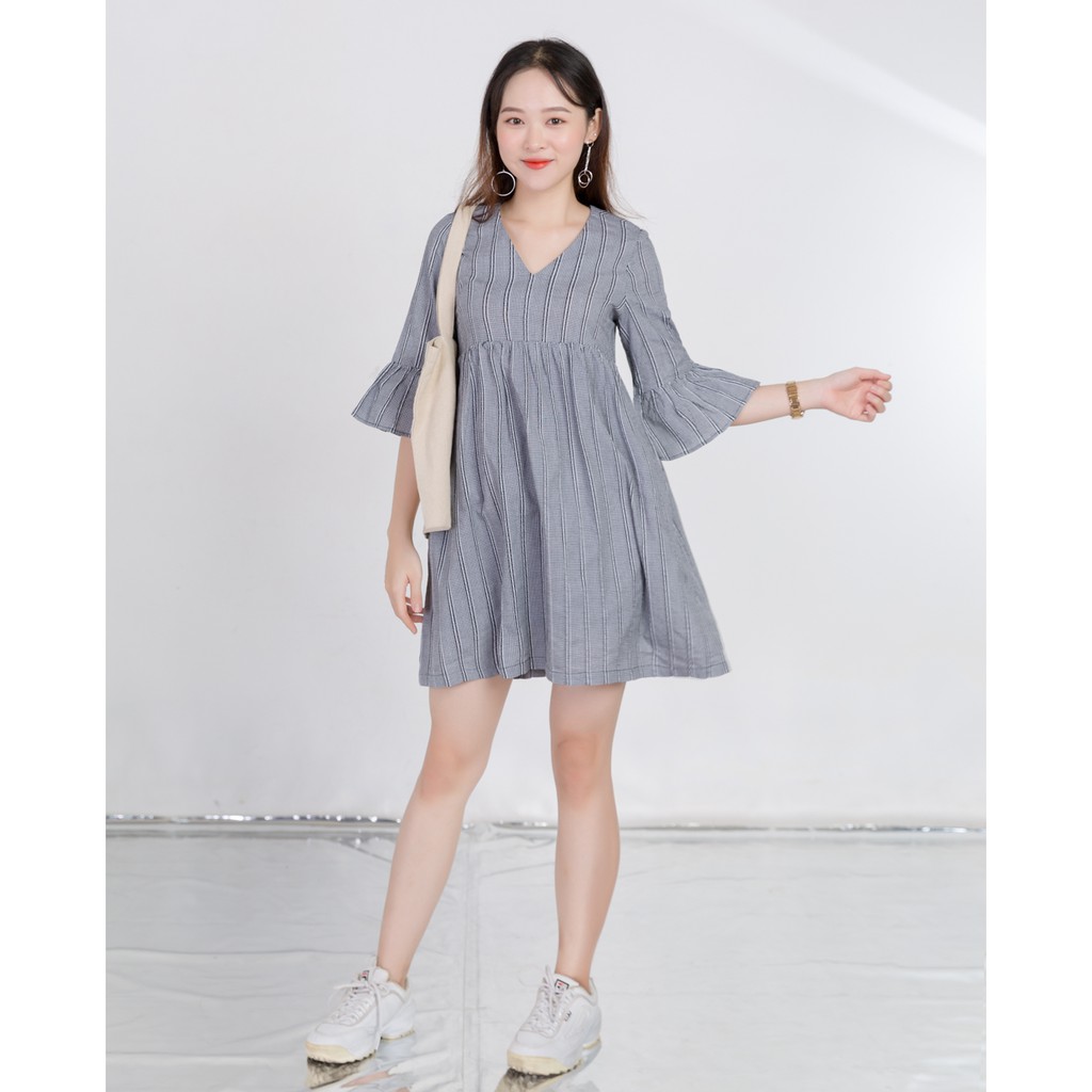 [Mã FASHIONMALLT4 giảm 15% đơn 150k] Đầm baby doll cổ tim tay lỡ J-P Fashion | BigBuy360 - bigbuy360.vn