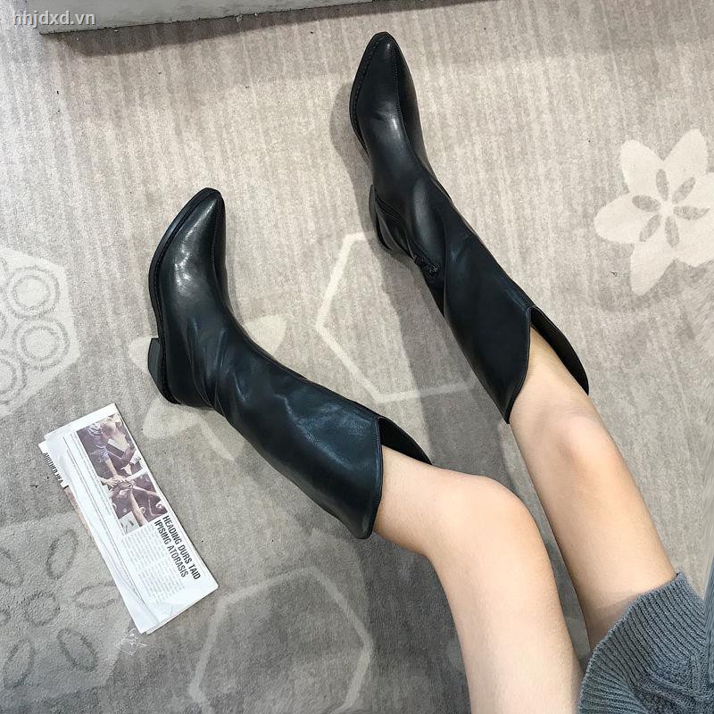 Giày Bốt Cao Gót Mũi Nhọn Cổ Cao Qua Gối Phong Cách Cổ Điển Thời Trang Thu Đông 2021 | BigBuy360 - bigbuy360.vn