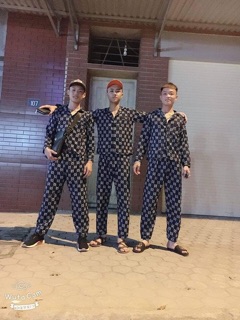 Bộ ngủ lụa(ảnh khách mặc)
