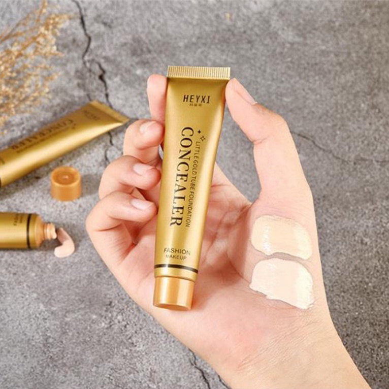 Kem nền che khuyết điểm HEYXI dạng tuýp vàng nhỏ chống thấm nước, chống thấm mồ hôi và trang điểm lâu trôi HKCKD1 | BigBuy360 - bigbuy360.vn