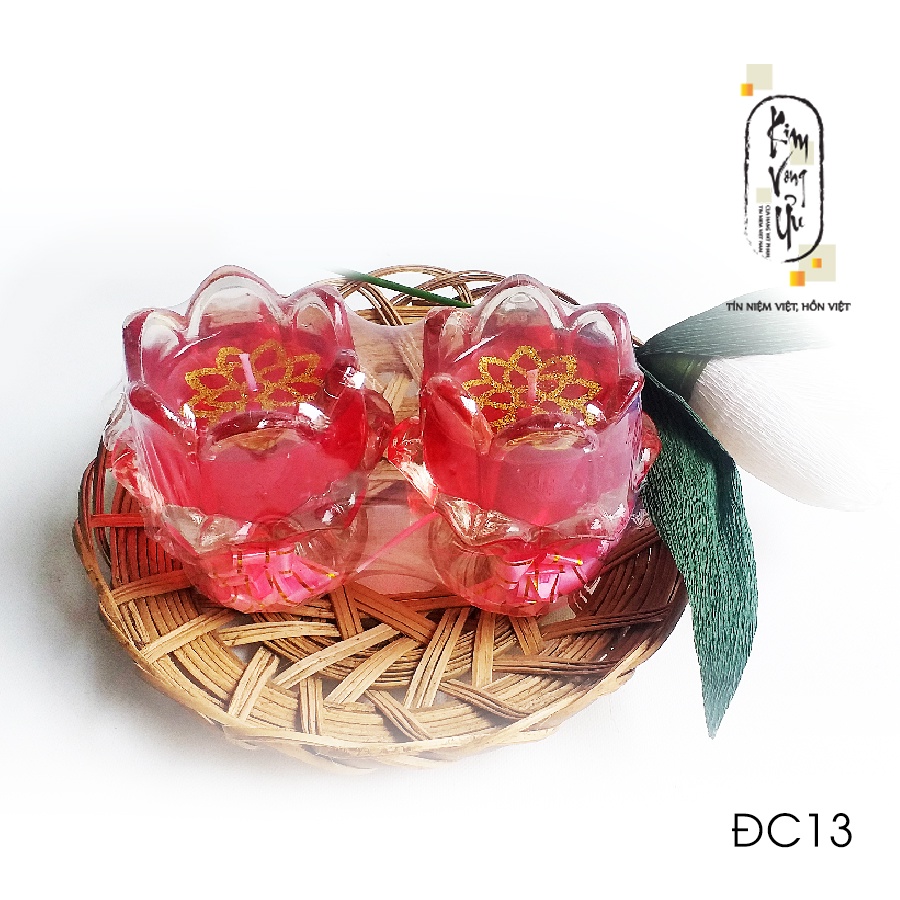 Đèn cầy ly cúng Tulip ĐC13 cao 8.3cm