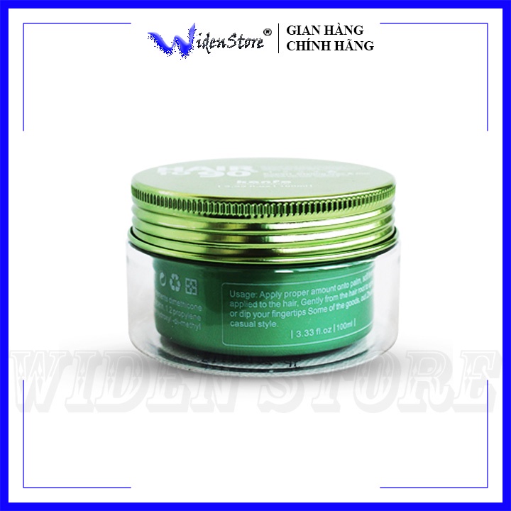 Sáp Vuốt Tóc Nam Hair To 90 Gel Wax Keo Vuốt Tóc Tạo Kiểu Chính Hãng Hộp Xanh Lá Hương Thơm Lịch Lãm WST11 WIDEN STORE