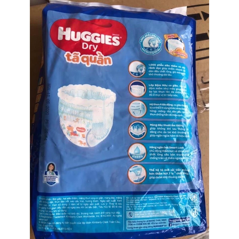 100 miếng tã quần Huggies size M cho bé 6-11 kg. Hàng quà tặng Huggies