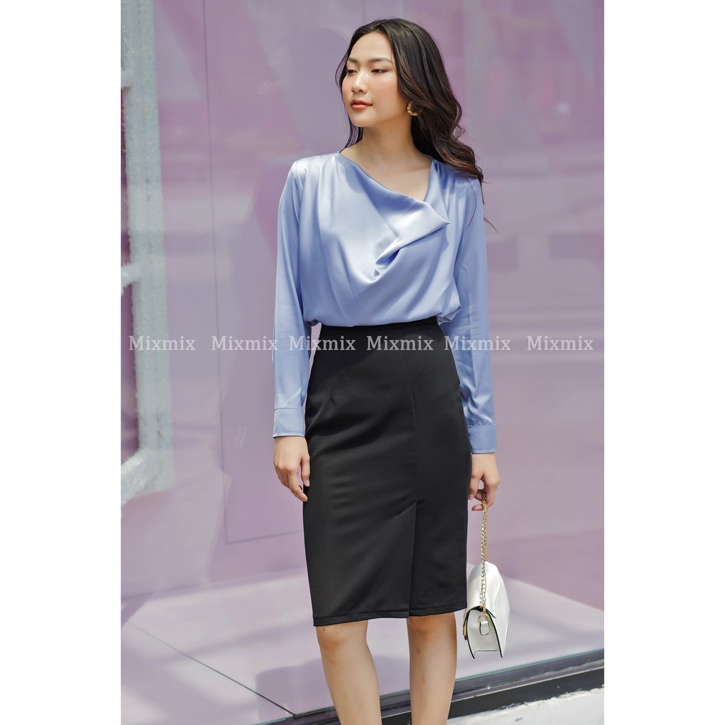 Chân váy bút chì xẻ trước công sở - MIXMIX - Hàng thiết kế - Hình ảnh độc quyền shop tự chụp | BigBuy360 - bigbuy360.vn