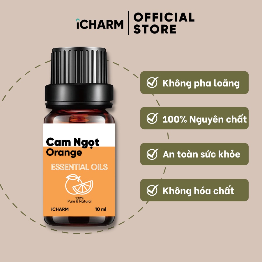 Tinh dầu cam ngọt 10ml 50ml [Orange Essential Oil], nguyên chất 100%, không tạp chất, không pha loãng