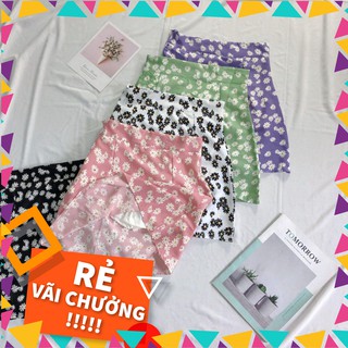 Sale 12C36B1 Chân váy chữ A hoa cúc dịu dàng, có may quần bên trong, 3 size SML Sale