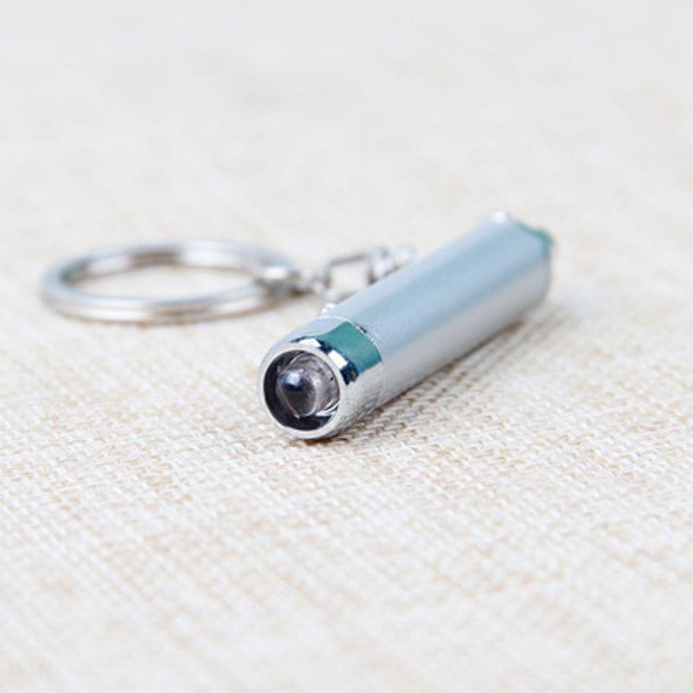 Móc Khóa Mini Kiêm Đèn Pin Chiếu Tia UV Ánh Sáng Tím Dạ Quang Thanh Lịch