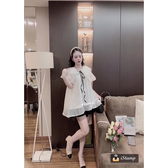 Áo sơ mi bèo tơ nến, cổ nơ 2 lớp đẹp mẫu mới đi chơi dạo phố đi tiệc sang trọng