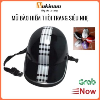 Mũ bảo hiểm lưỡi trai thời trang kẻ - Tổng kho gia dụng NUKINAM