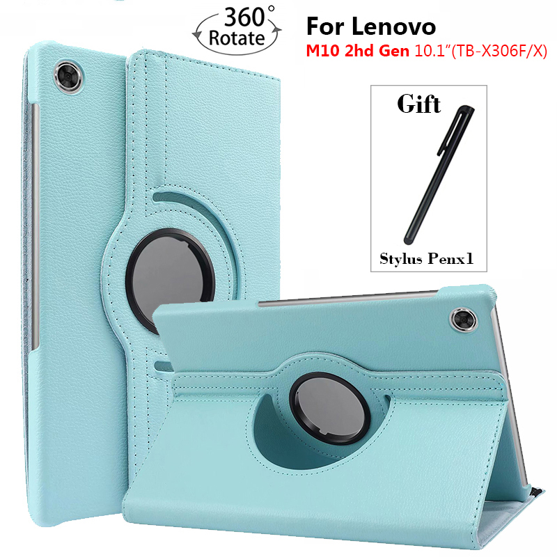 Bao Da Nắp Gập Xoay 360 Độ Cho Lenovo Tab M10 Hd 2nd Gen Tb-X306F Tb-X306X X306 10.1inch