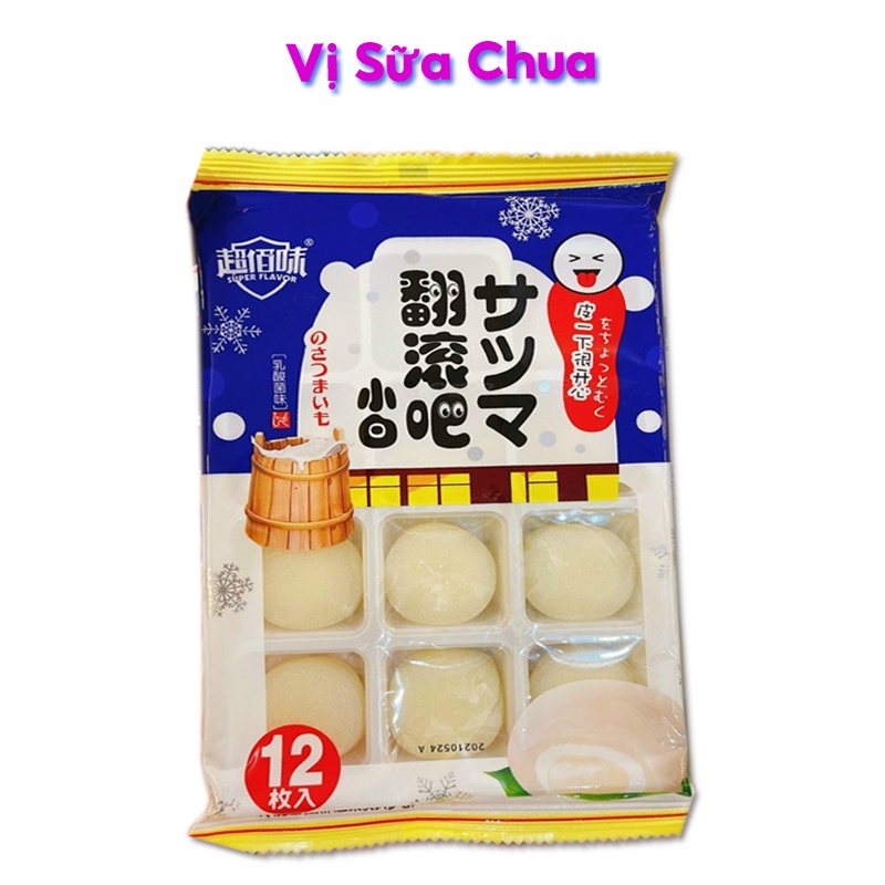 Bánh Mochi Đài Loan 7 Vị Nhân Trái Cây Đặc Biệt Thơm Dẻo Ngon, Vị Sữa Chua, Trứng Muối, Dâu Tây, Nho, Dứa, Xoài 12 bánh