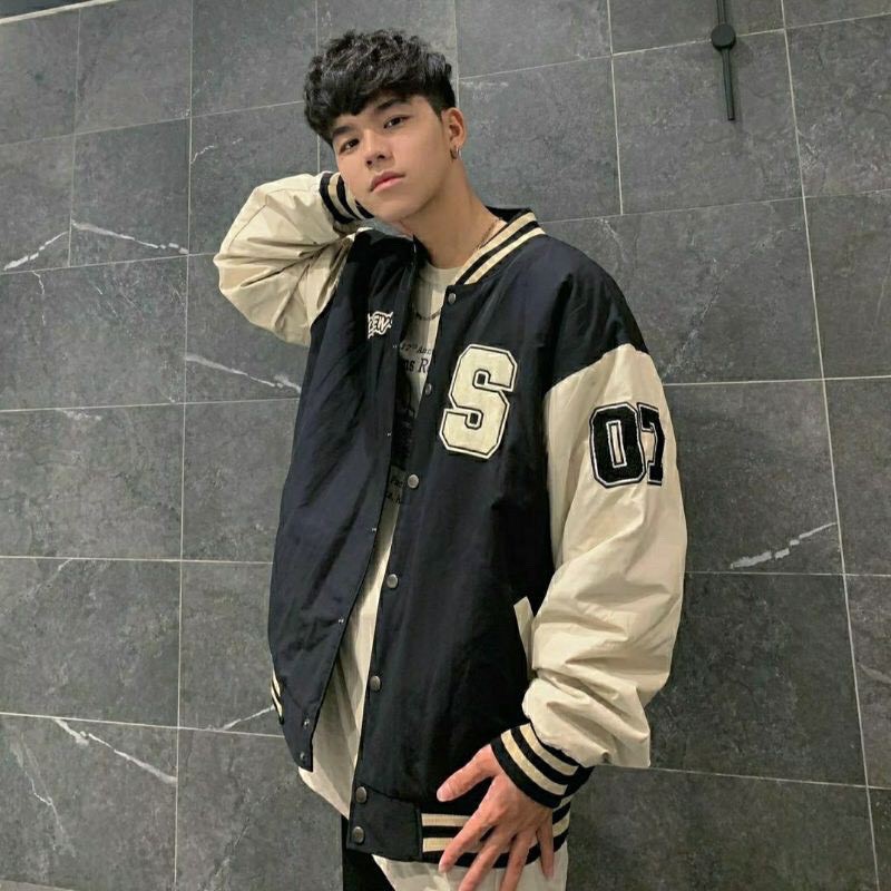 Áo Khoác Bomber Bóng Chày - Áo Khoác Dù 2 Lớp Nam Nữ Unisex SEVENZIA Form Rộng Ulzzang