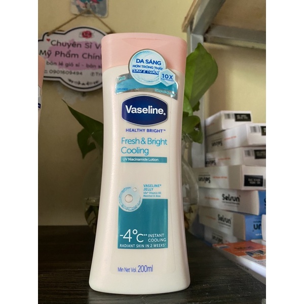 Sữa Dưỡng Thể Vaseline Trắng Da Gel Lotion Tinh Chất Dưỡng Ẩm Da Chống Nắng Collagen Ngừa Lão Hóa Tẩy  200ml/350ml