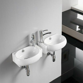 CHẬU LAVABO TREO TƯỜNG (góc trái/góc phải)