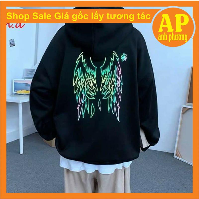 Áo hodie cánh chim phản quang bảy màu unisex nam nữ❤️