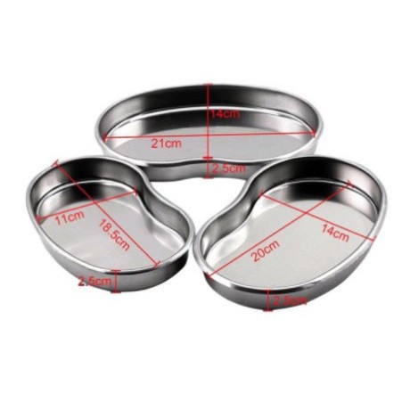 Khay inox hạt đậu đựng dụng cụ phun xăm hoặc spa