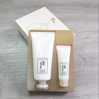 Sữa rửa mặt whoo trắng: Brightening Foam Cleaser– sữa rửa mặt làm sáng da dành cho Da Dầu - Hỗn Hợp