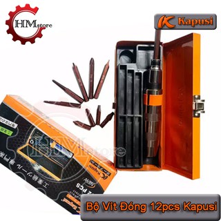 Tua vít đóng cao cấp Kapusi, 22 chi tiết - Bộ vít đóng, tô vít đóng, bộ vít đóng đảo chiều