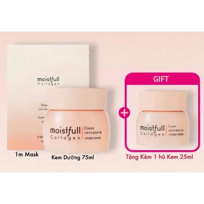 SETT Kem dưỡng ẩm chống lão hóa Etude House Moistfull Collagen Cream