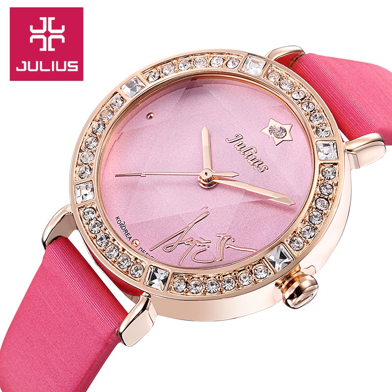 Julius2015 Đồng Hồ quartz Đính Đá Chống Thấm Nước Nhật Bản ja-823