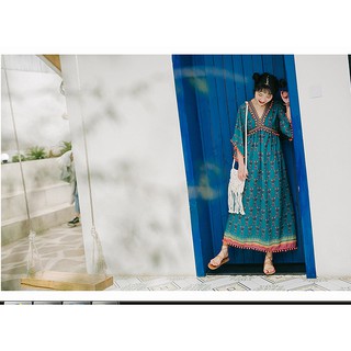 Váy thổ cẩm boho hot