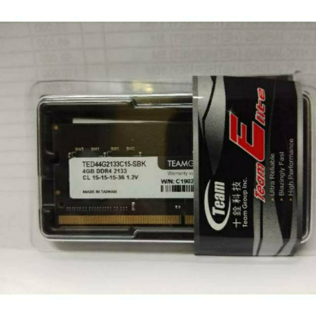 Bộ Đồ Chơi Team Elite So-dimm 4gb Ddr4 Pc-2133 Chất Lượng Cao