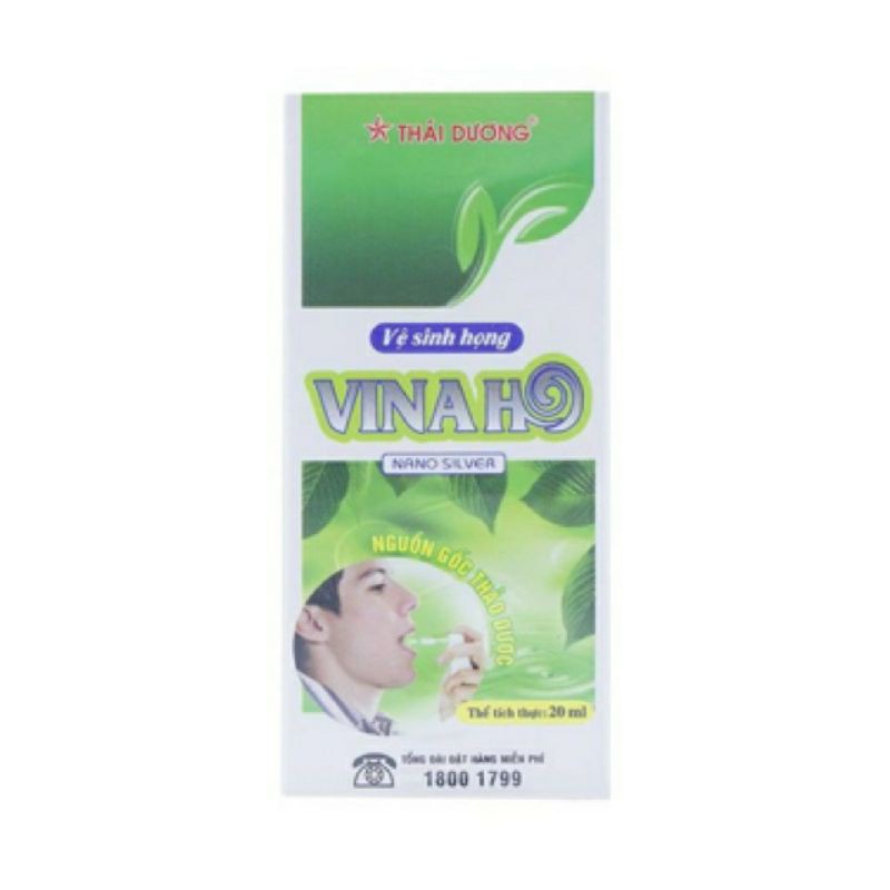 Xịt Họng Thảo Dược VINAHO Thái Dương⚡Cam Kết Chính Hãng⚡20ml
