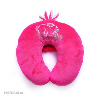 Gối Kê Cổ Du Lịch Nhung Hình Thú Có Dây Treo