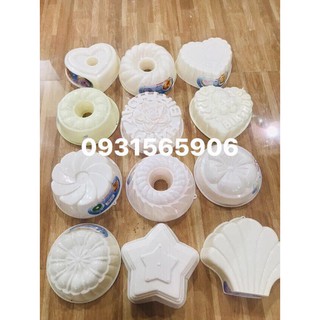 Combo 30 Khuôn 10 Khuôn Rau Cau Trung Thu 10 Khuôn Com Nhựa Lớn 18-20 Cm Mẫu Ngẫu Nhiên
