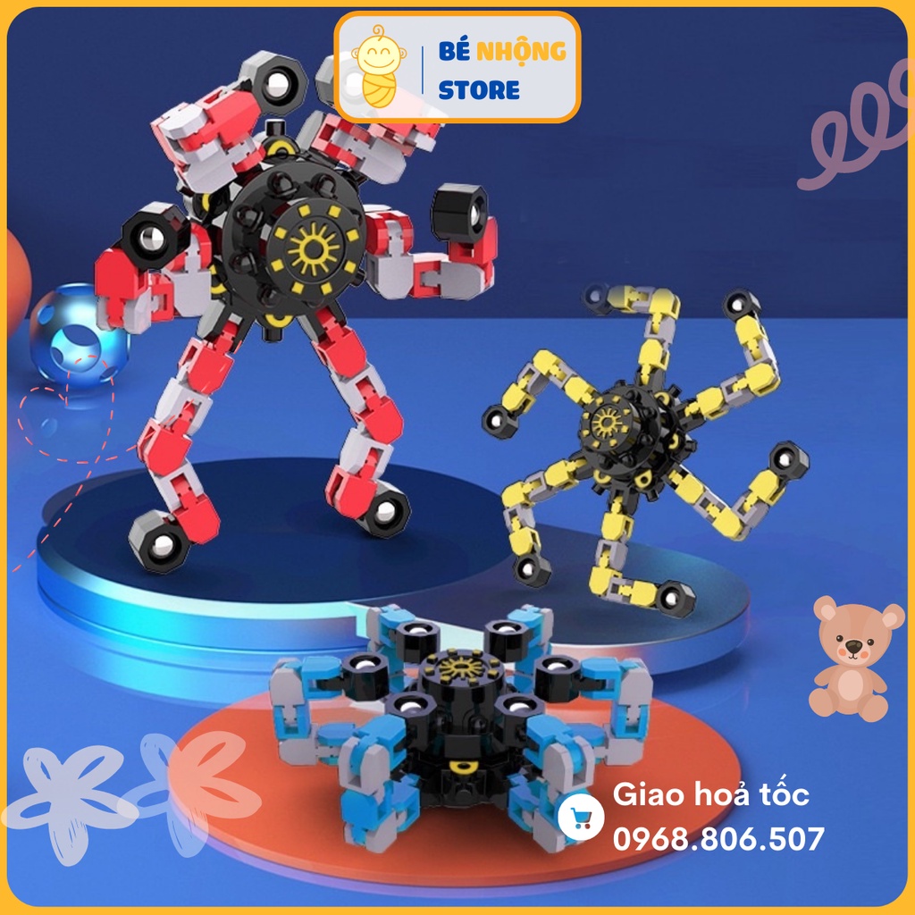 Con Quay Đồ Chơi Robot, Đồ Chơi Con Quay Spinner Biến Hình Thông Minh Cho Bé