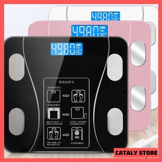 Cân Điện Tử Khỏe Điện Tử Mini Màn Hình LCD Mặt Kính Chịu Lực Tải Trọng 180kg Sặc USB hoặc Dùng Pin