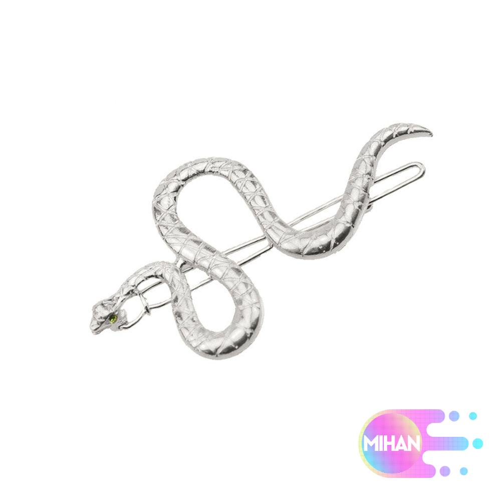 Kẹp tóc hình rắn bằng kim loại phong cách Punk cho nữ