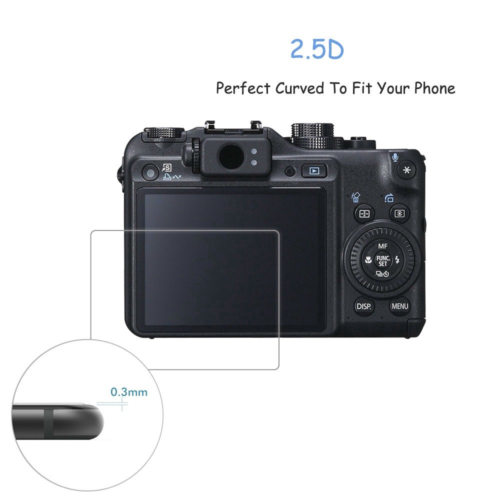 2 cái For Canon PowerShot G10 0,3mm 2,5D 9H Kính cường lực trong suốt Bảo vệ màn hình Máy ảnh kỹ thuật số