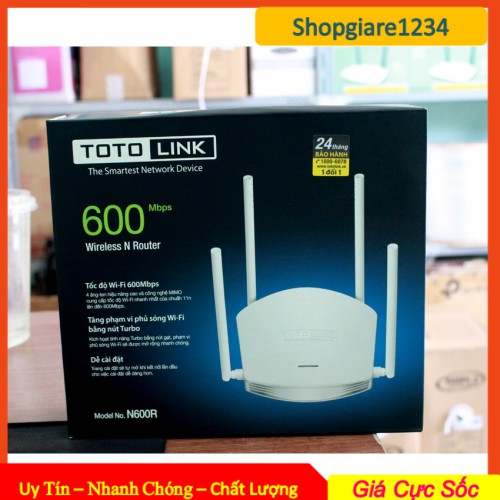 Bộ phát Wifi Totolink N600R 600Mbps (Trắng) Chính Hãng - Bảo hành 24 tháng | WebRaoVat - webraovat.net.vn