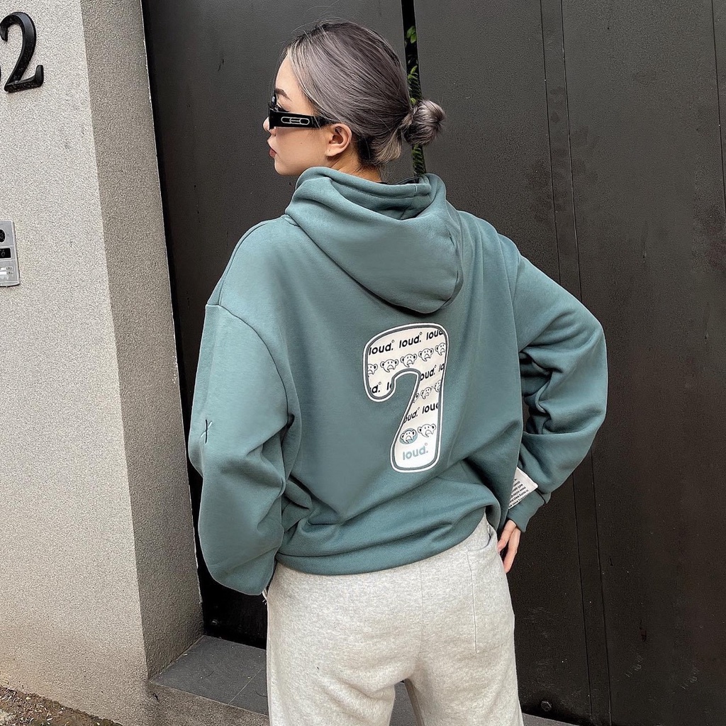 Áo hoodie LOUD Seven Heaven / Xanh mint đậm