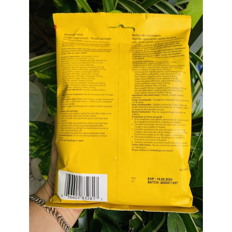 Kẹo ngậm Ricola thảo mộc