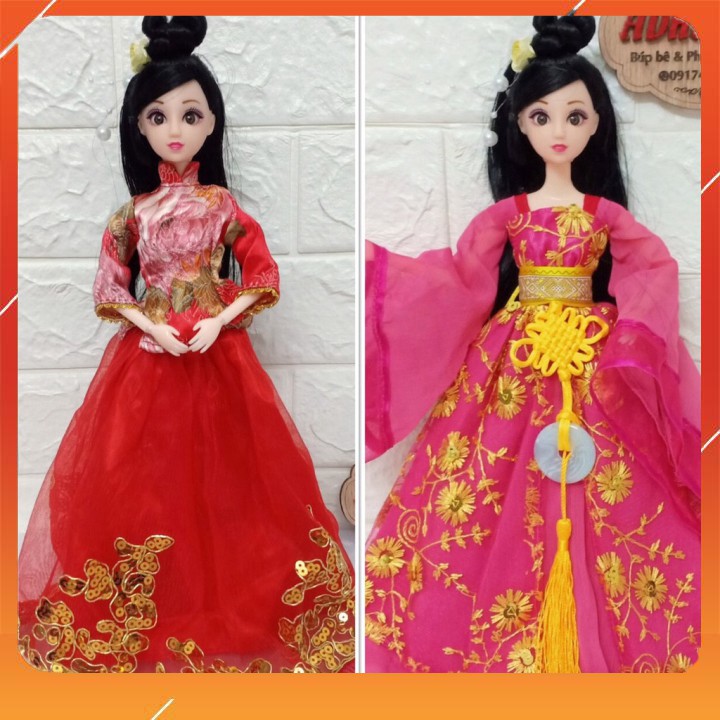 Trang phục cổ trang gấm cho búp bê 30cm adhshop