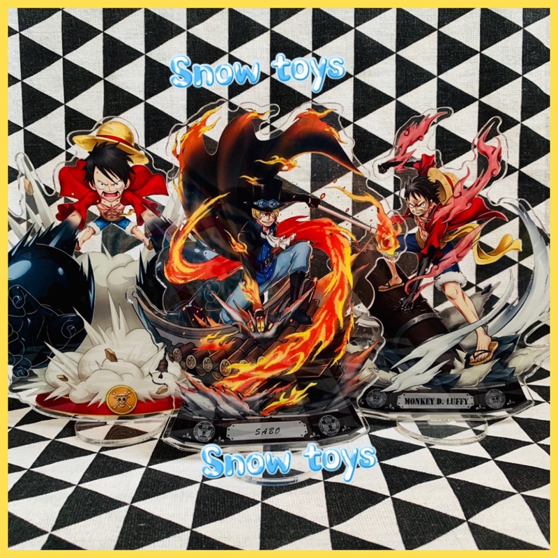 Mô Hình Tượng Standee Acrylic Mica - One Piece - Luffy Gear Sabo Ace Big Mom Râu Trắng Boa Hancock - 16cm