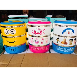 Cặp Lồng 3 Tầng Doremon , Mèo Kitty & Minion