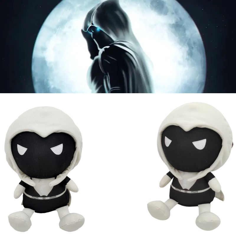 Marvel 20cm Moon Knight Plush Toys Luminous Eyes Soft Stuffed Dolls Gift For Children