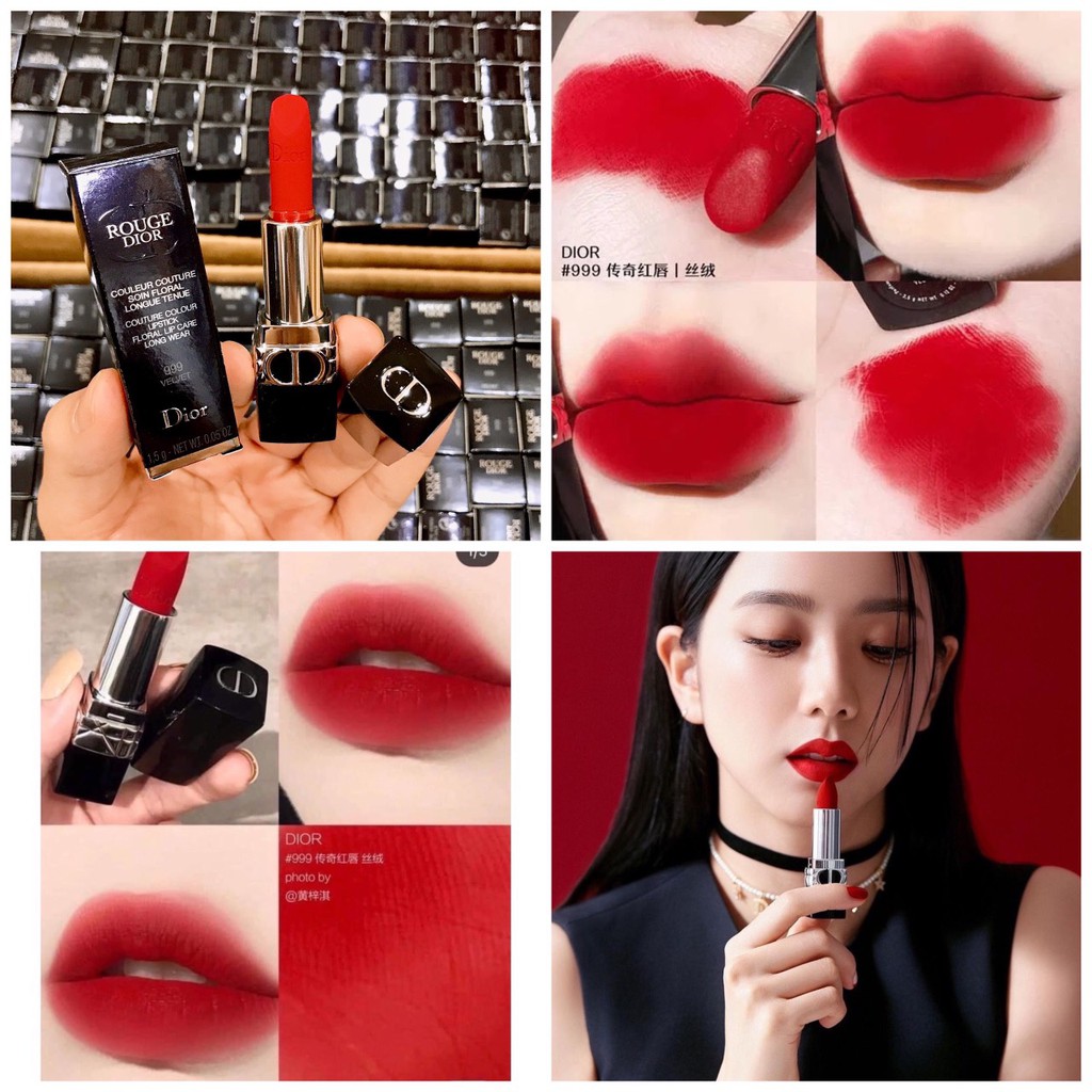 [Mini] Son Lì ❣️FREESHIP❣️ Son Dior Rouge 999 Màu Đỏ Tươi ( Fullbox )