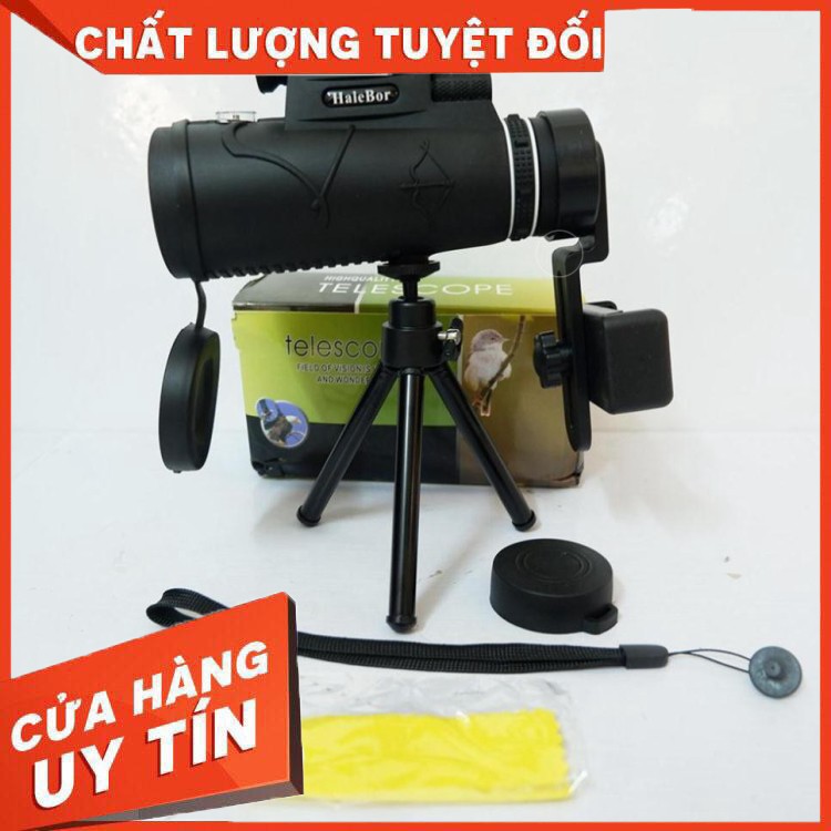 HÀNG CAO CẤP -  Ống nhòm một mắt Kính Viễn Vọng gắn điện thoại Zoom  50*60 Có Đèn Lazer Hồng Ngoại Hỗ trợ nhìn trong đêm