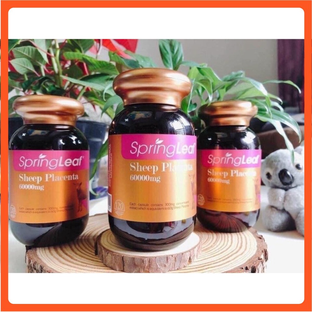 (Chính_hãng) Nhau thai cừu Sheep Placenta SpringLeaf 60000mg 120 viên - Úc