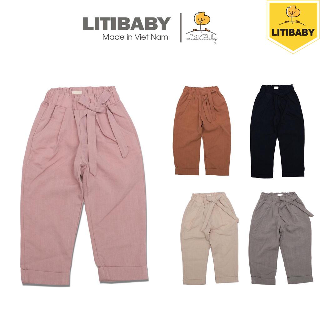 Quần LITIBABY dài kaki đũi nơ size 2/7