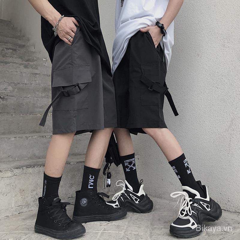 Overalls Women's Korean Style ins Loose Slimming Casual Wide-Leg Pants Student Straight Fifth Pants Shorts Fashion | BigBuy360 - bigbuy360.vn