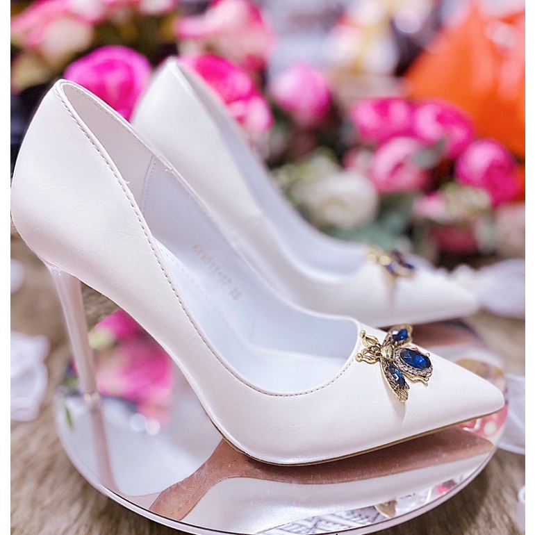 GIÀY CƯỚI THIẾT KẾ ĐÁ ONG CAO CẤP CÓ SẴN  (là mẫu tkế thủ công vui lòng chắc chắn trước khi đặt hàng)