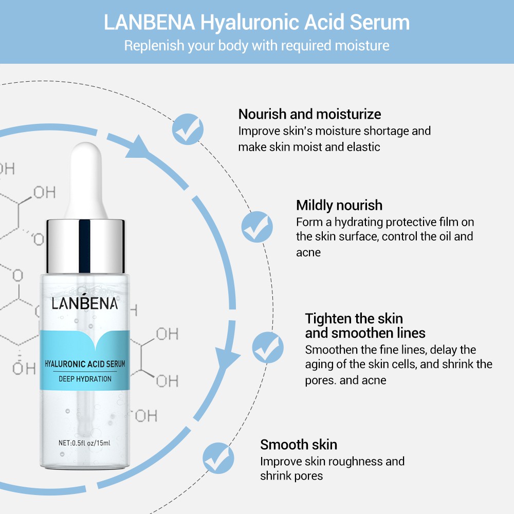 Serum tinh chất axit hyaluronic Lanbena 15ml