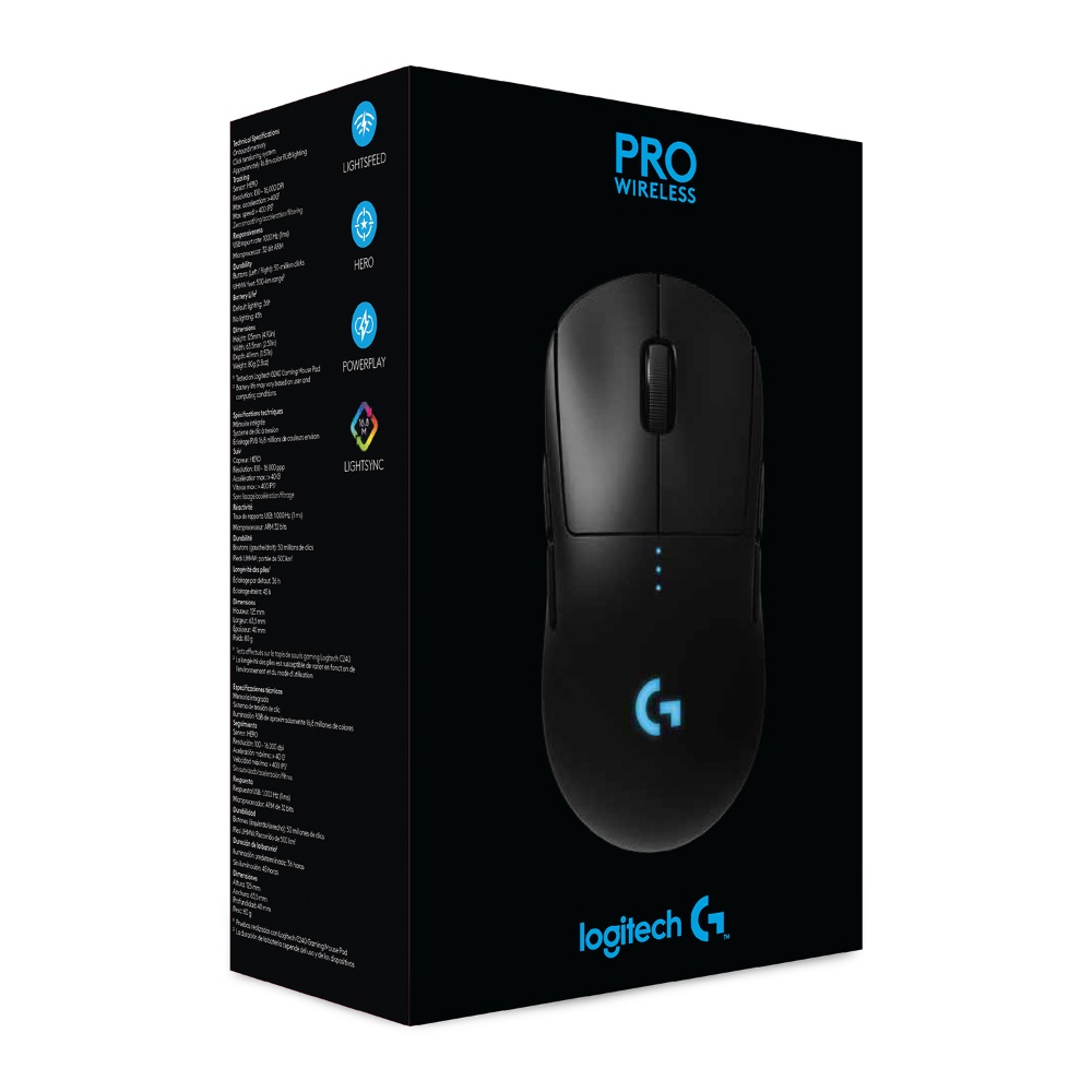 [Mã ELLOGIWL5 giảm 10% đơn 500K] Chuột game không dây Logitech G Pro Wireless - Nhẹ, cảm biến Hero 25k, RGB Lightsync