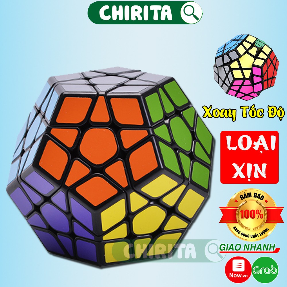 Rubik MEGAMINX 3x3x3 Viền Đen Cao Cấp Dòng Xoay Tốc Độ - Rubik 12 Mặt, Đồ Chơi Trí Tuệ Cho Bé, Đồ Chơi Trẻ Em CHIRITA