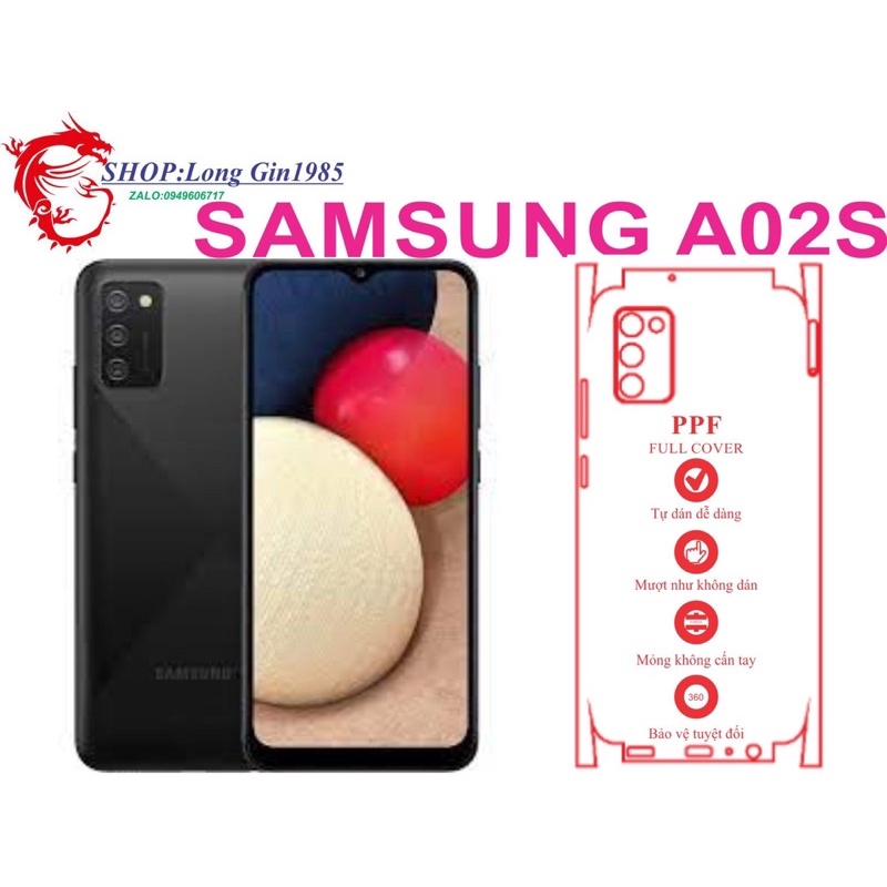 Samsung A02S miếng dán Ppf mặt sau và mặt trước chống va đập tốt chống trầy xước